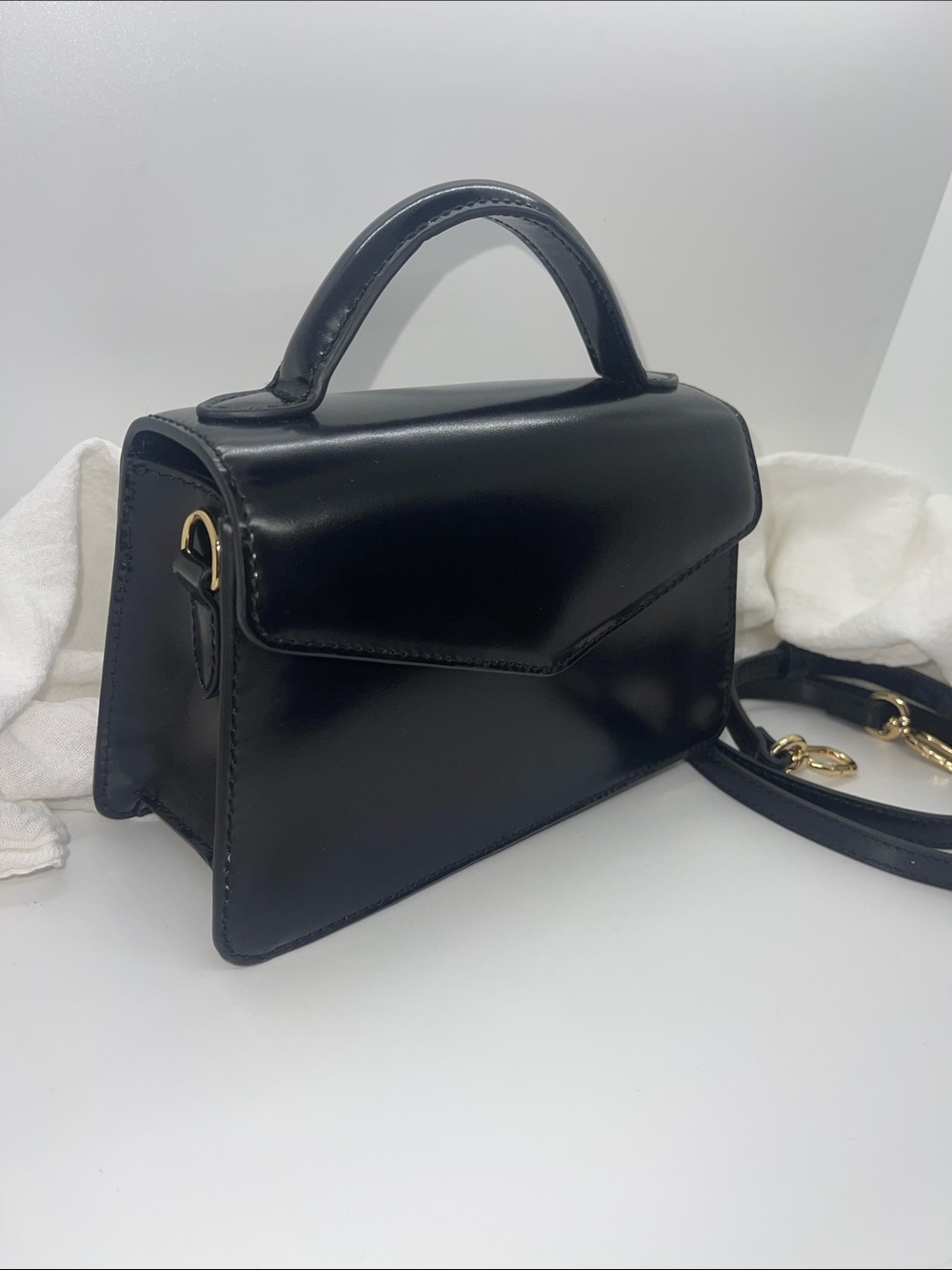 NEW W/ Tag J.crew Gracie top - handle black bag all Leather crossbody Style BT78